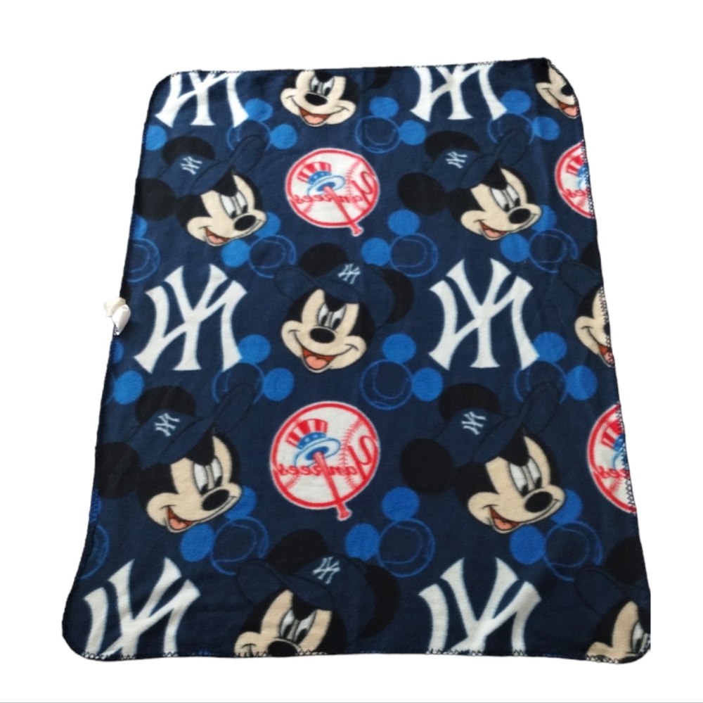 New York Yankees Mickey Felice Blue Blankie lovey Throw Blanket security blanket - Picture 3 of 10